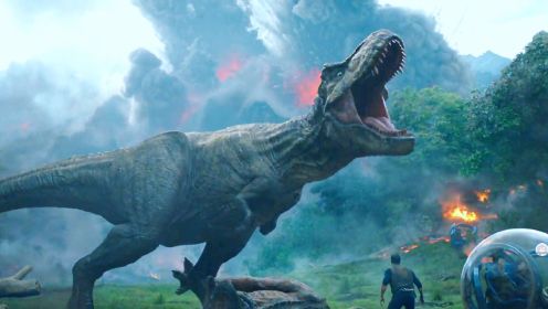 经典科幻电影《侏罗纪世界2》恐龙小岛遭遇到了火山喷发，恐龙被迫来到城市