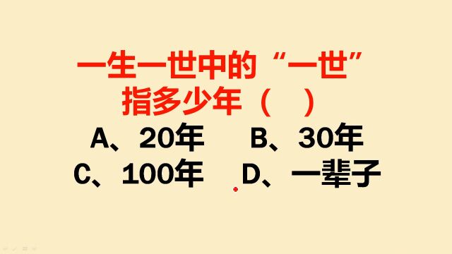 一生一世中的“一世”指多久?指的是一辈子吗?