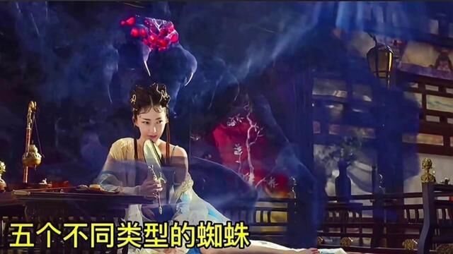 盘点五个“不同类型的蜘蛛”哪个更厉害?岩浆蜘蛛还会喷火.#高清视频 #影视盘点