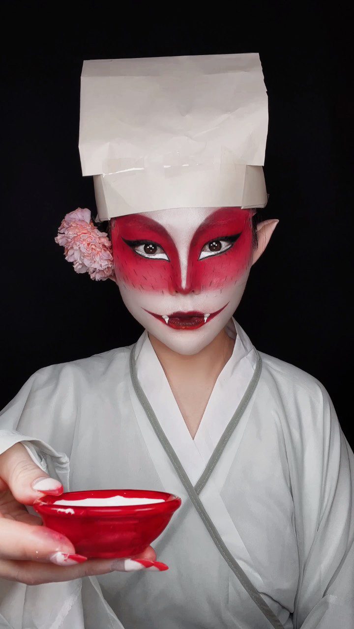 中国奇谭狐狸书生想请你喝一杯|中国奇谭人物仿妆 #中国奇谭#狐狸书生