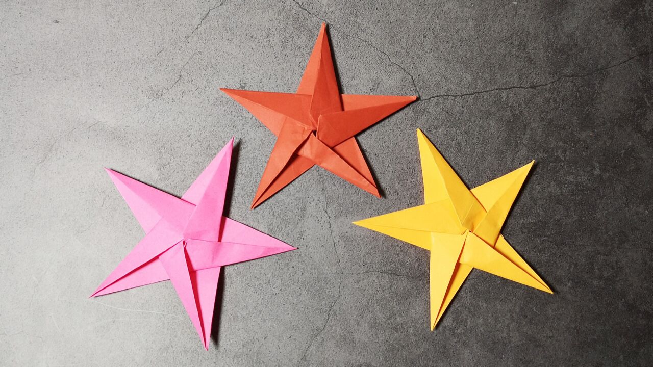 五角星详细折法,这么折简单漂亮,创意手工折纸diy教程