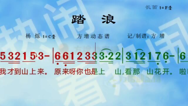 踏浪#经典老歌 #动态曲谱