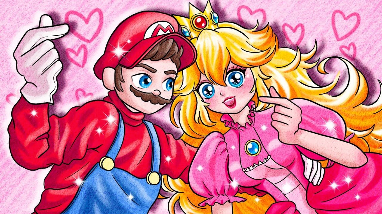 定格动画:给小美做马里奥桃子公主的造型,一模一样简直太漂亮了