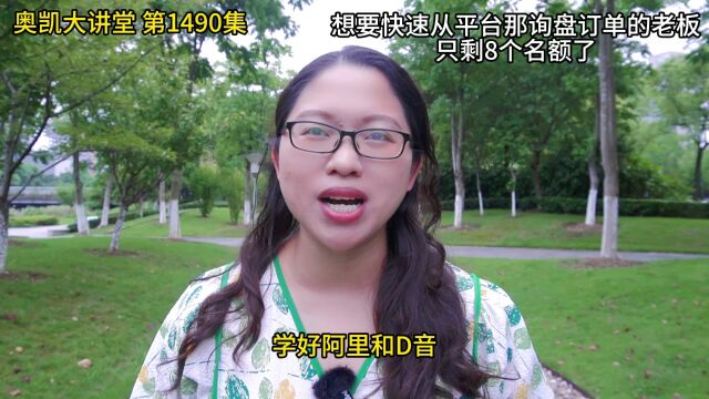 1490集 想要快速从平台那询盘订单的老板,只剩8个名额了!