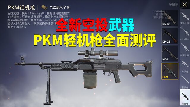 全新空投武器,PKM轻机枪全面测评!