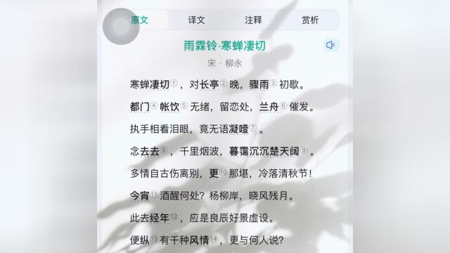 执手相看泪眼 竟无语凝噎