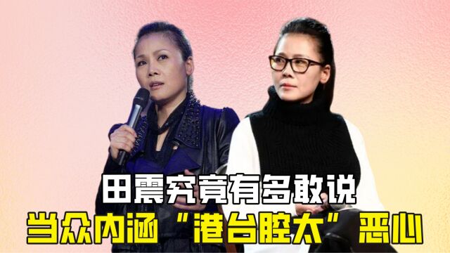 田震究竟有多敢说?当众内涵“港台腔”太恶心