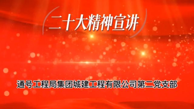 通号工程局集团城建工程有限公司 第二党支部二十大精神宣讲