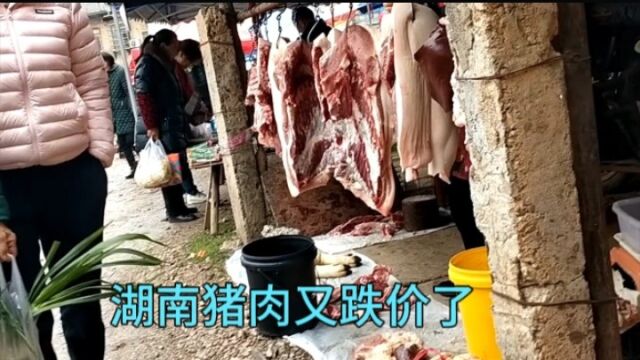 湖南长沙猪肉又降价了,看看3月21日多少一斤?这价格便宜吗?