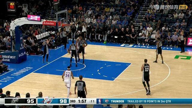 2023/24赛季NBA季前赛：马刺 VS 雷霆 全场回放