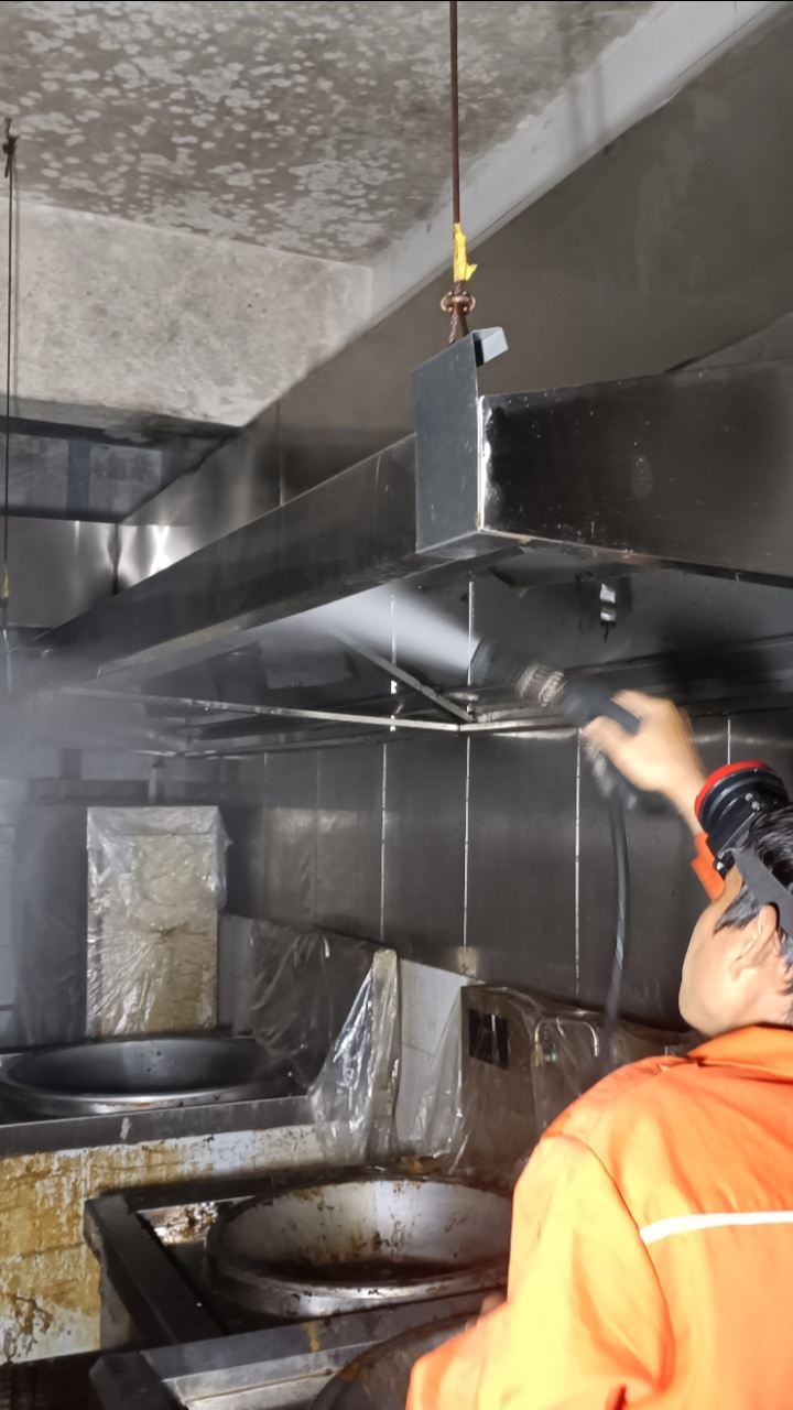 珠海公司饭堂油烟机清洗服务公司,单位食堂厨房油烟清洗,油烟罩,净化