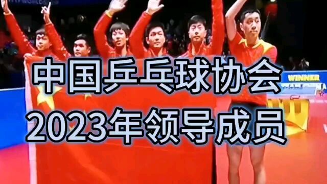 中国乒乓球协会2023年领导成员