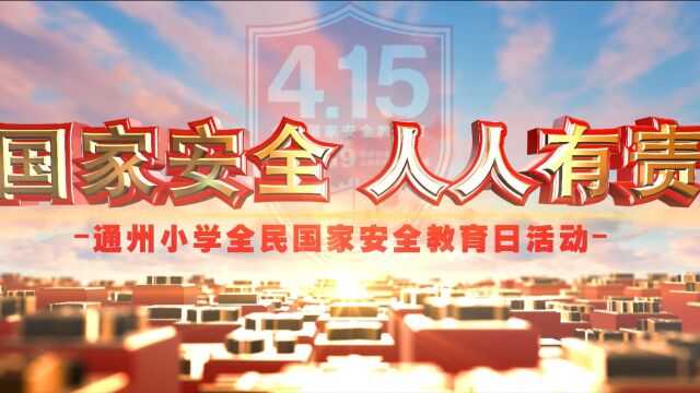 江苏省南通市通州区通州小学全民国家安全教育日活动