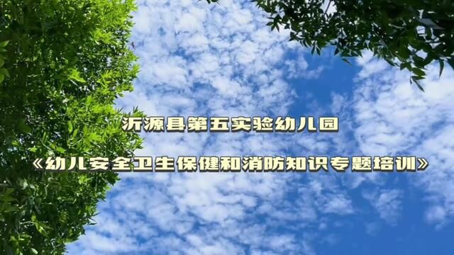 幼儿园安全卫生保健和消防知识专题培训 沂源县第五实验幼儿园王若彤 沈法鹏 审核:山虎 王爱玲 发布:徐玉棋 翟斌