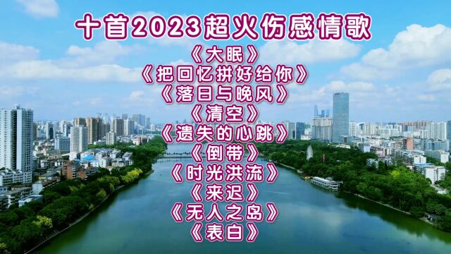 十首2023超火伤感情歌《大眠》《把回忆拼好给你》《落日与晚风》《清空》《遗失的心跳》《倒带》《时光洪流》《来迟》《无人之岛》