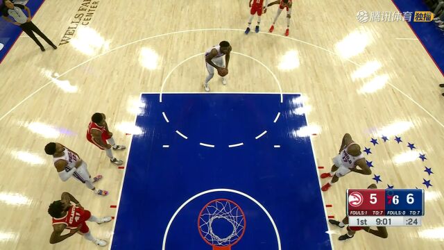 2023/24赛季NBA季前赛：老鹰 VS 76人 全场回放
