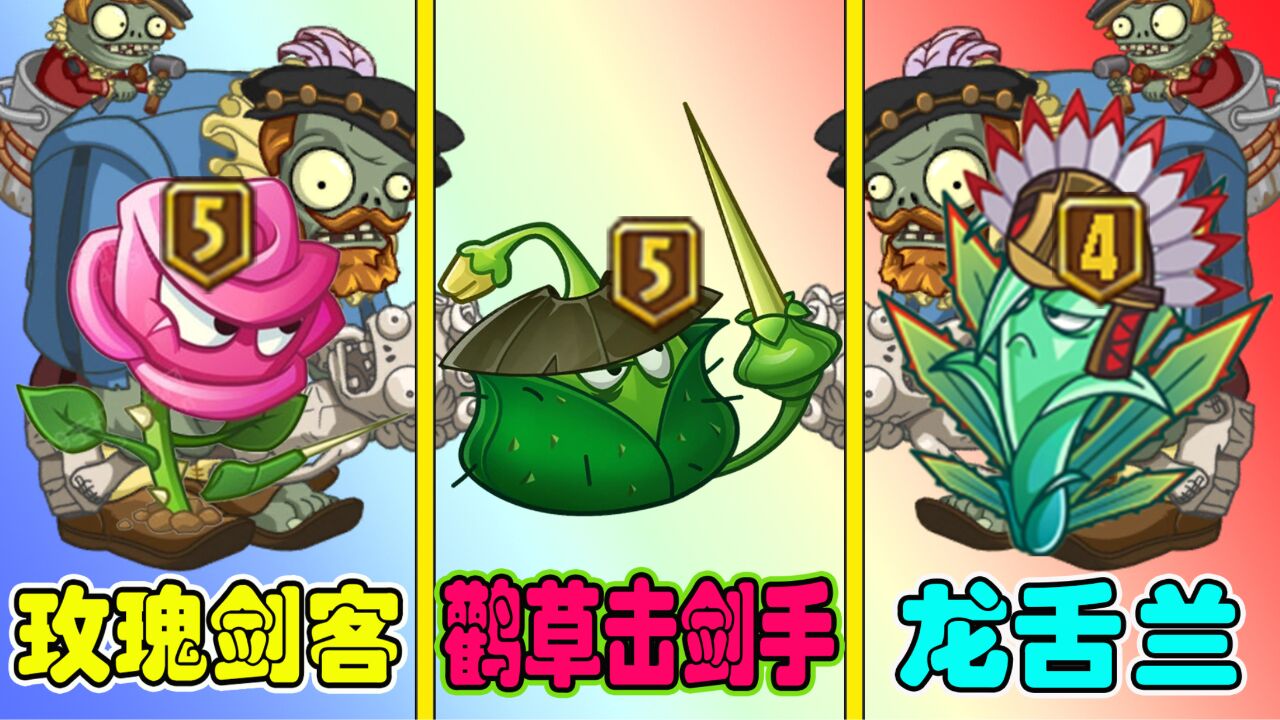 5阶鹳草击剑手vs玫瑰剑客vs龙舌兰,差距究竟有多大?