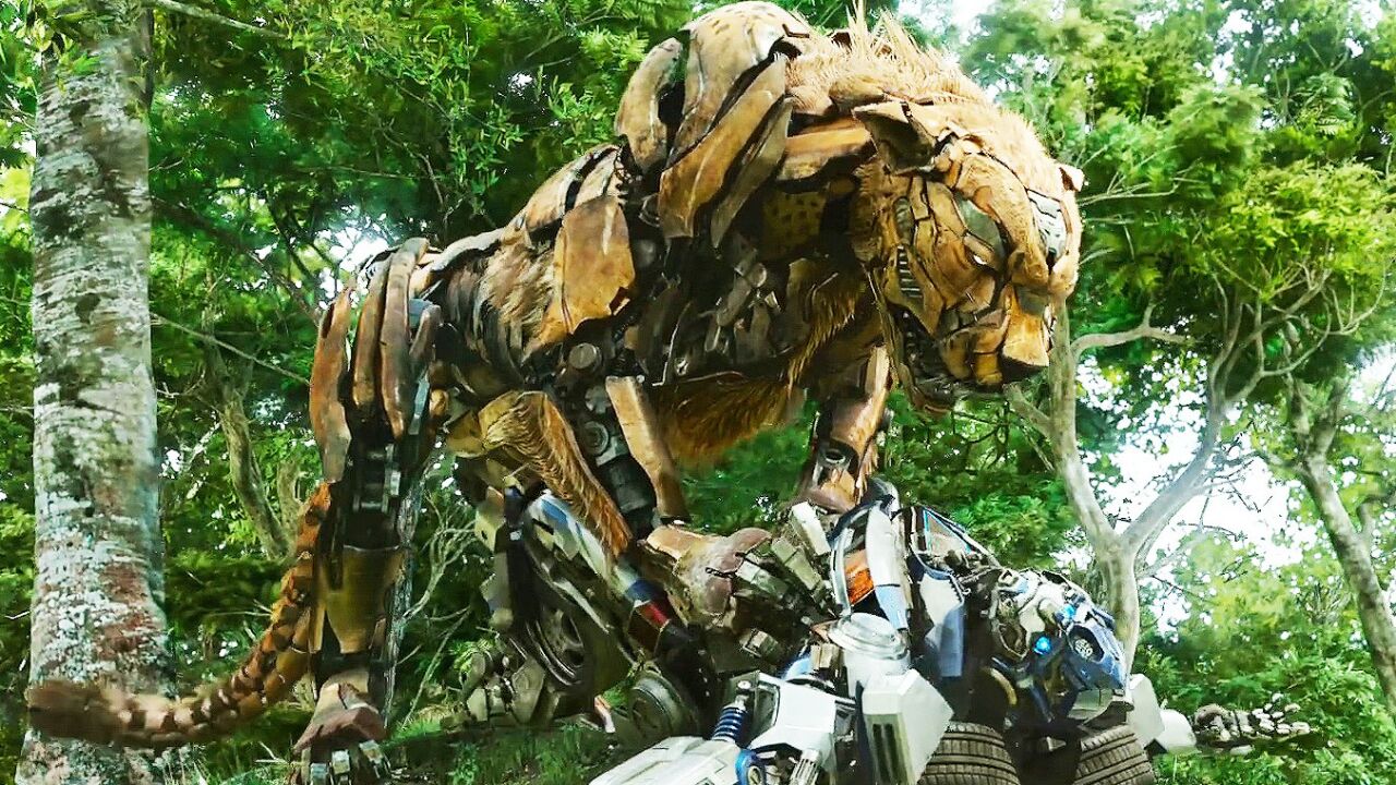 《变形金刚7》首曝片段,猩猩队长 黄豹司令 犀牛勇士 擎天柱 幻影