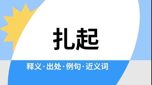 “扎起”是什么意思?