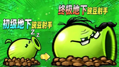 植物大战僵尸：豌豆射手发生变异，变成了一种钻在地下的植物！