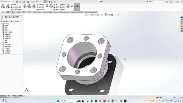 Solidworks练习,画轴承座 #三维建模 #cad讲堂