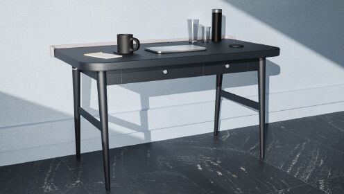 Blender桌子建模简约书桌写字台简易办公桌