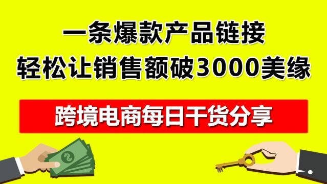 3.一条爆款产品链接,轻松让销售额破3000美缘