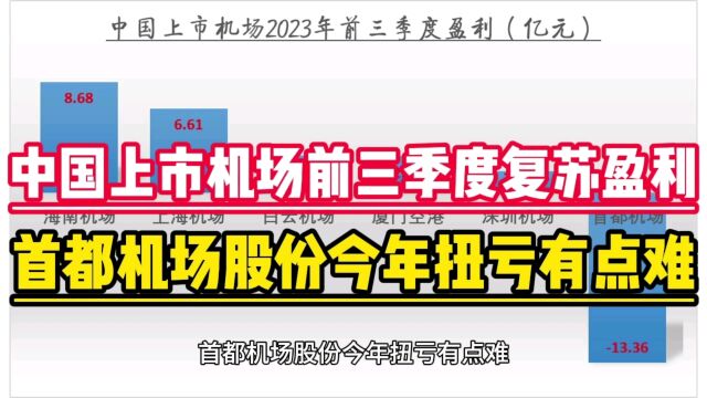 中国上市机场前三季度复苏盈利,首都机场股份今年扭亏有点难