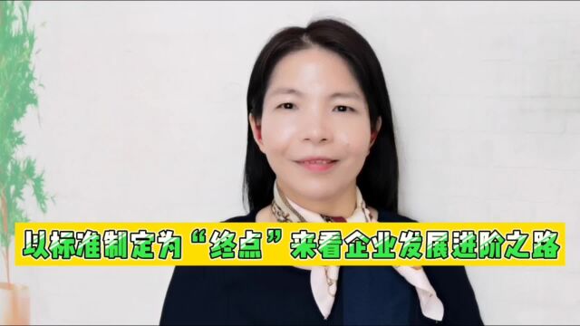 以标准制定为“终点”,来看企业发展进阶之路