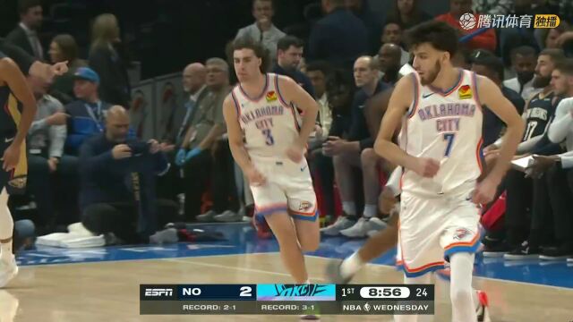 2023/24赛季NBA常规赛：鹈鹕 VS 雷霆 全场回放