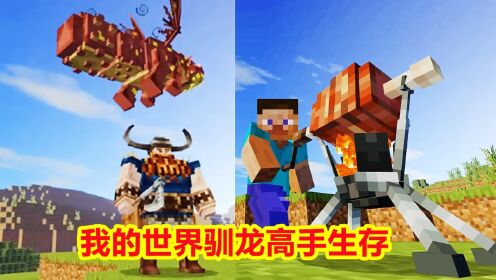 我的世界驯龙生存8：驯服维京人打飞龙，获得新的龙蛋_高清1080P在线观看平台_腾讯视频