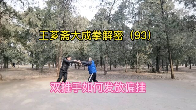 第93集|大成拳双推手如何发放偏挂?