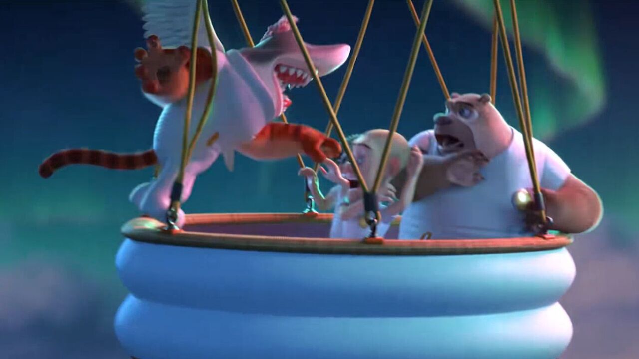 关头强和熊二的热气球之旅,有浪漫的烟花,还有飞虎鲨的惊险攻击