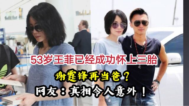 53岁王菲已经成功怀上三胎,谢霆锋再当爸?网友:真相令人意外!