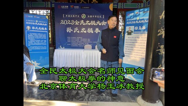 全民太极大会名师见面会聊太极拳的神意:北京体育大学杨玉冰教授