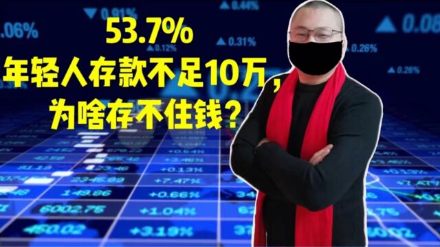 53.7%年轻人存款不足10万,为啥存不住钱?