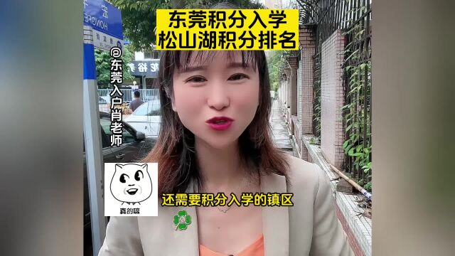 2023东莞积分入学松山湖镇积分排名#积分#积分入学