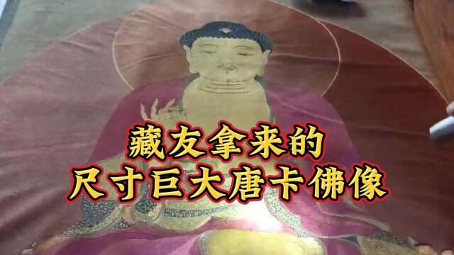 藏友拿来的 尺寸巨大唐卡佛像