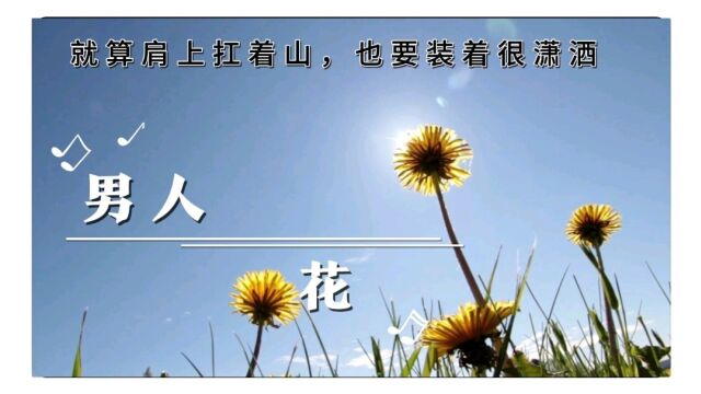 宝藏神曲,黄勇《男人花》,唱出了30岁男人的心酸,听一次哭一次