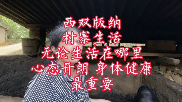 西双版纳村寨生活,无论生活在哪里,心态开朗,身体健康最重要.