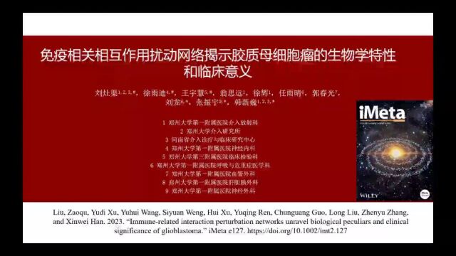 iMeta | 韩新巍/张振宇/刘灶渠基于免疫扰动网络揭示胶质母细胞瘤的生物学异质性