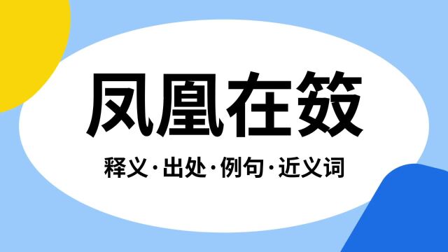 “凤凰在笯”是什么意思?