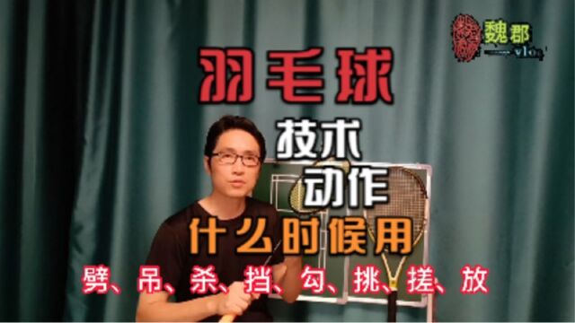 魏郡:《羽毛球日志》“劈、吊、杀、挡、勾、挑、搓、放”技术动用什么时候用