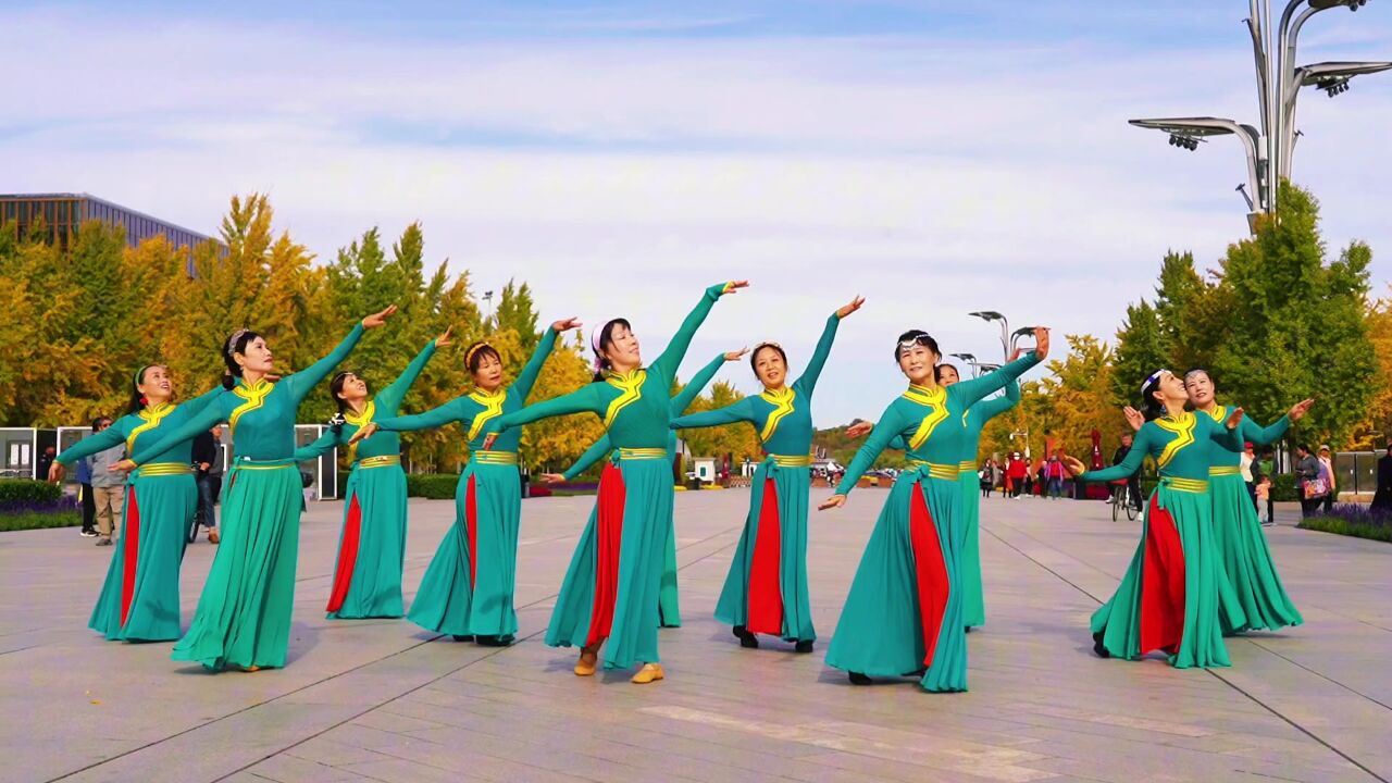 乐羽广场舞《美丽的草原我的家》景美舞美人更美