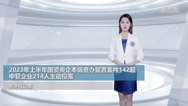 2023年上半年国资央企本级查办留置案件142起 中管企业214人主动投案