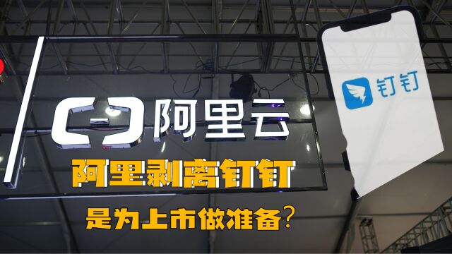 阿里云剥离钉钉,独立发展,为上市做准备?