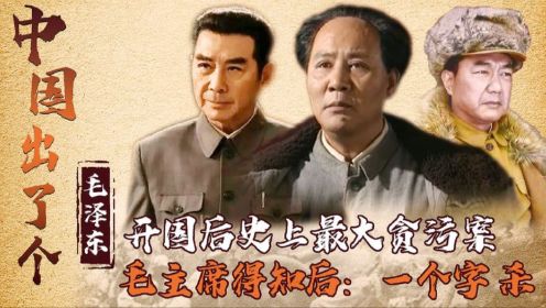 毛主席严令整治新中国，查出第一贪腐大案，涉及金额巨大电视剧