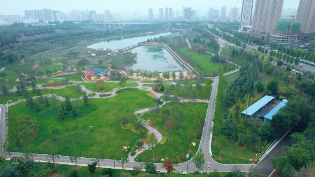 山西晋城花园水系食品安全主题公园美丽景