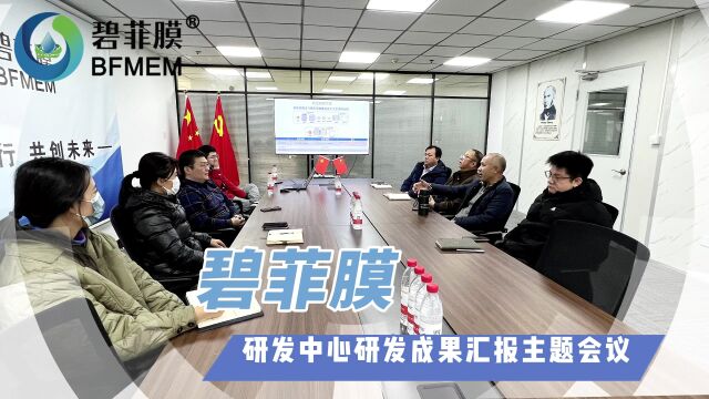 碧菲膜研发中心研发成果汇报主题会议