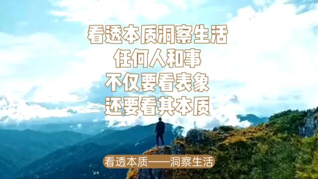 看透本质——洞察生活